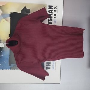Red Short Sleeve Turtleneck